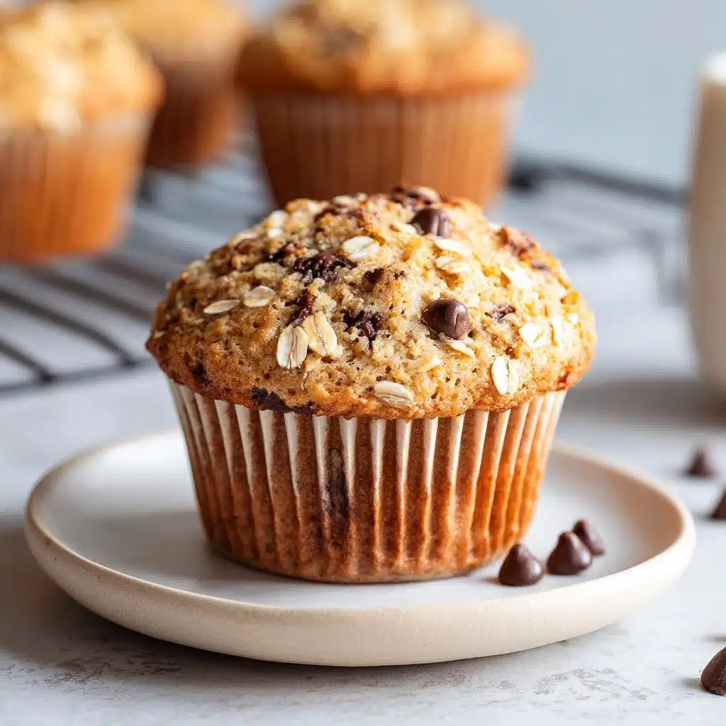 Oatmeal Chocolate Chip Greek Yogurt Muffins Recipe - Recipe Image