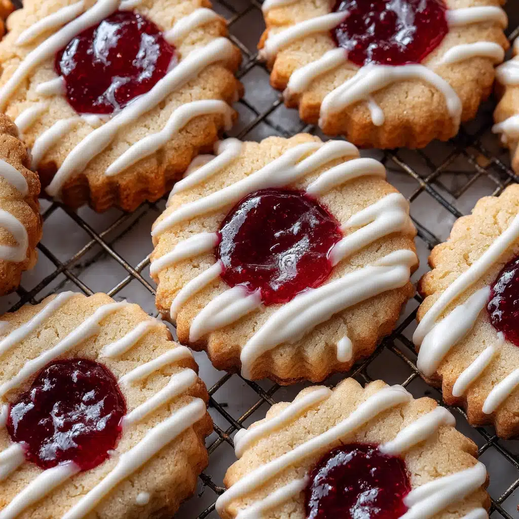 Raspberry Almond Shortbread Cookies Recipe - Recipe Image
