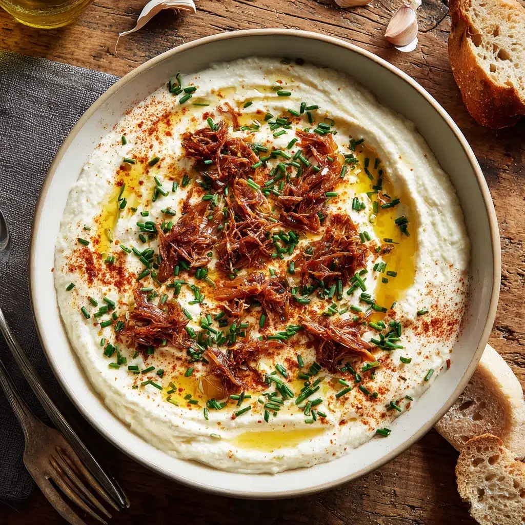 Roasted Garlic and Creamy Beef Dip with Hot Honey Recipe - Recipe Image