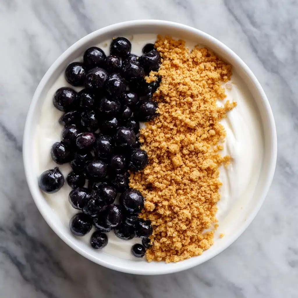 High-Protein Blueberry Cheesecake Bowl (Single Serve!) Recipe - Recipe Image