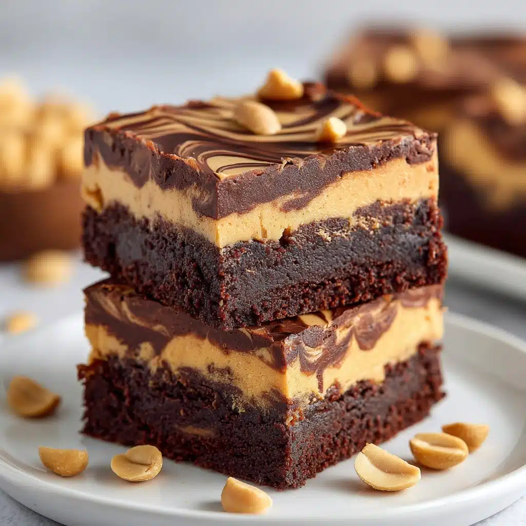 Peanut Butter Stuffed Brownies Recipe - Recipe Image