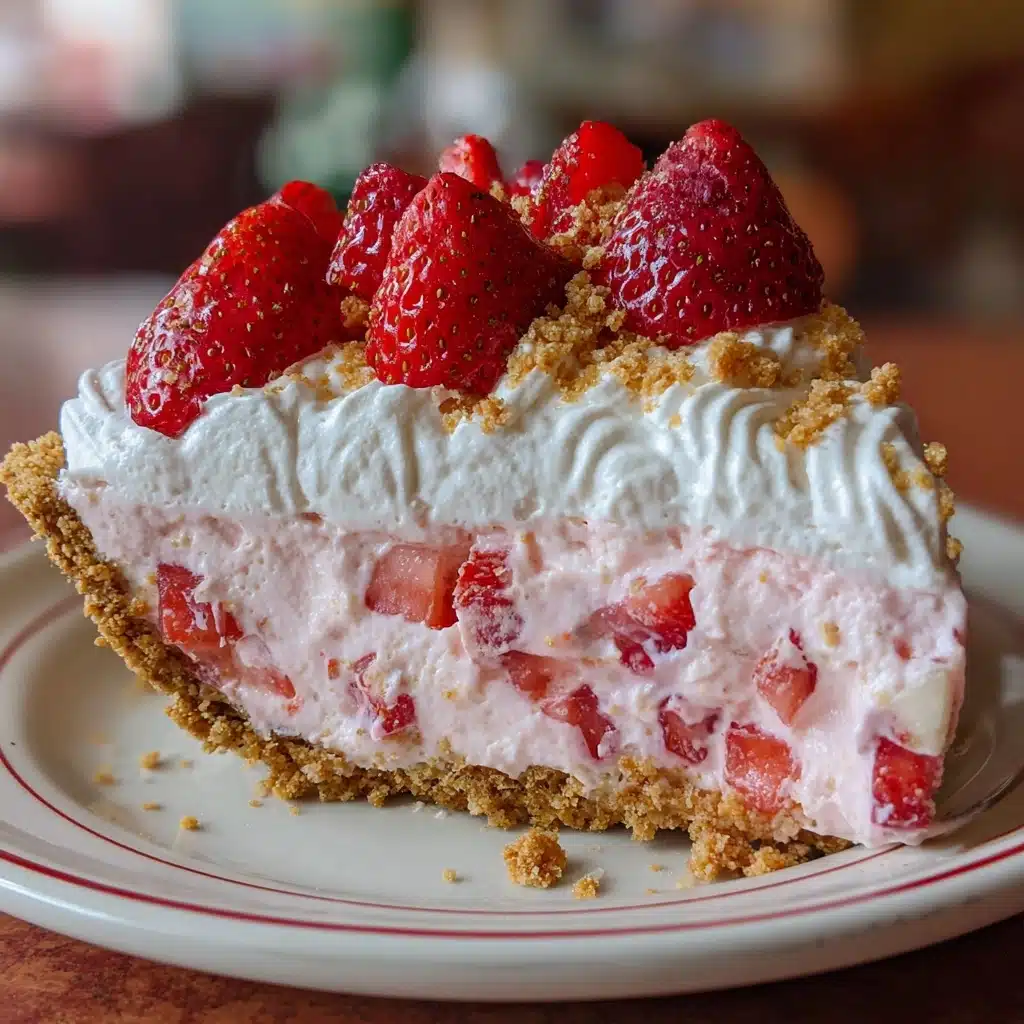 No-Bake Strawberry Crunch Cheesecake Recipe - Recipe Image