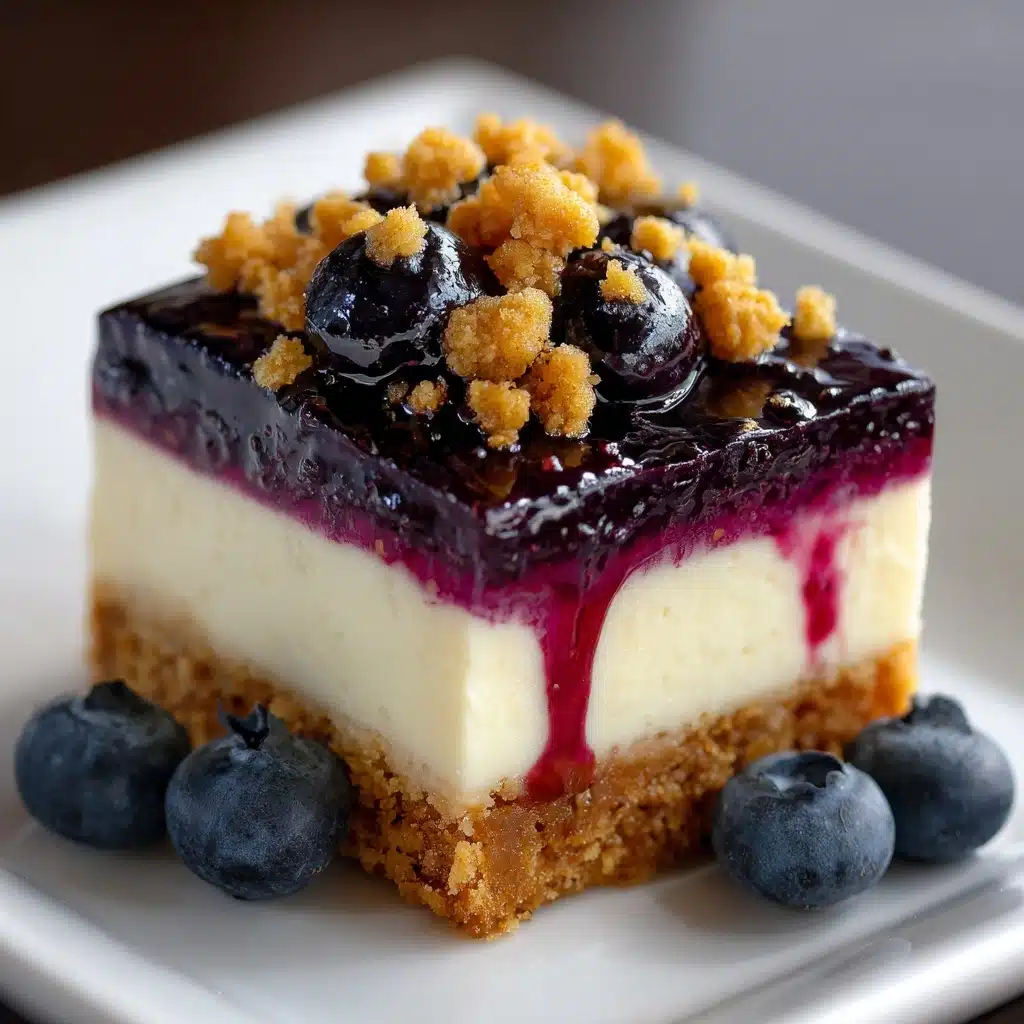 Lavender and Blueberry Cheesecake Bars Recipe