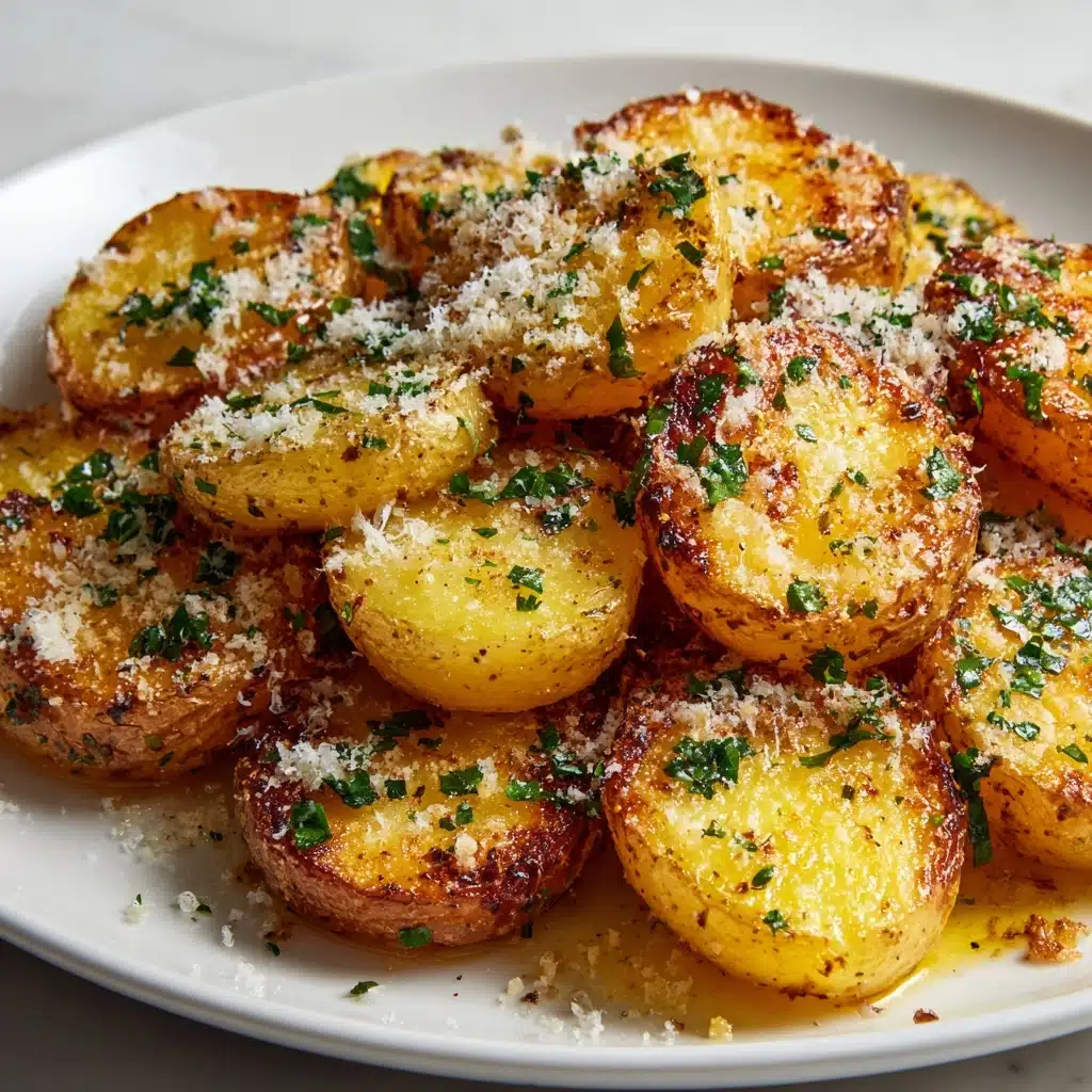 Crispy Garlic Parmesan Crusted Potatoes Recipe