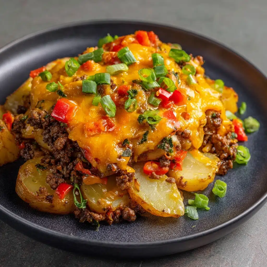 Crockpot Cheesesteak Potato Casserole Recipe