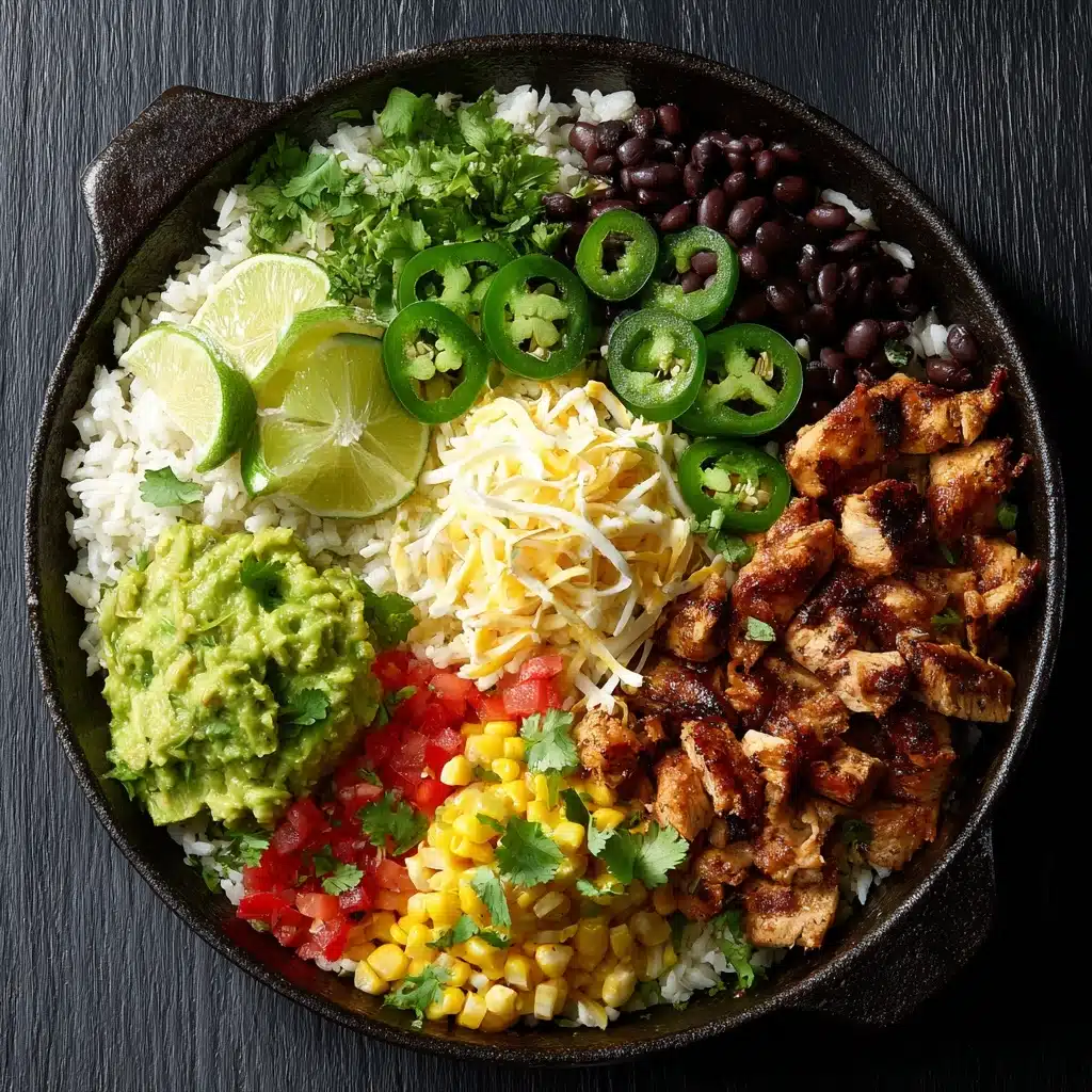 One Pan Chicken Burrito Bowl Recipe - Recipe Image