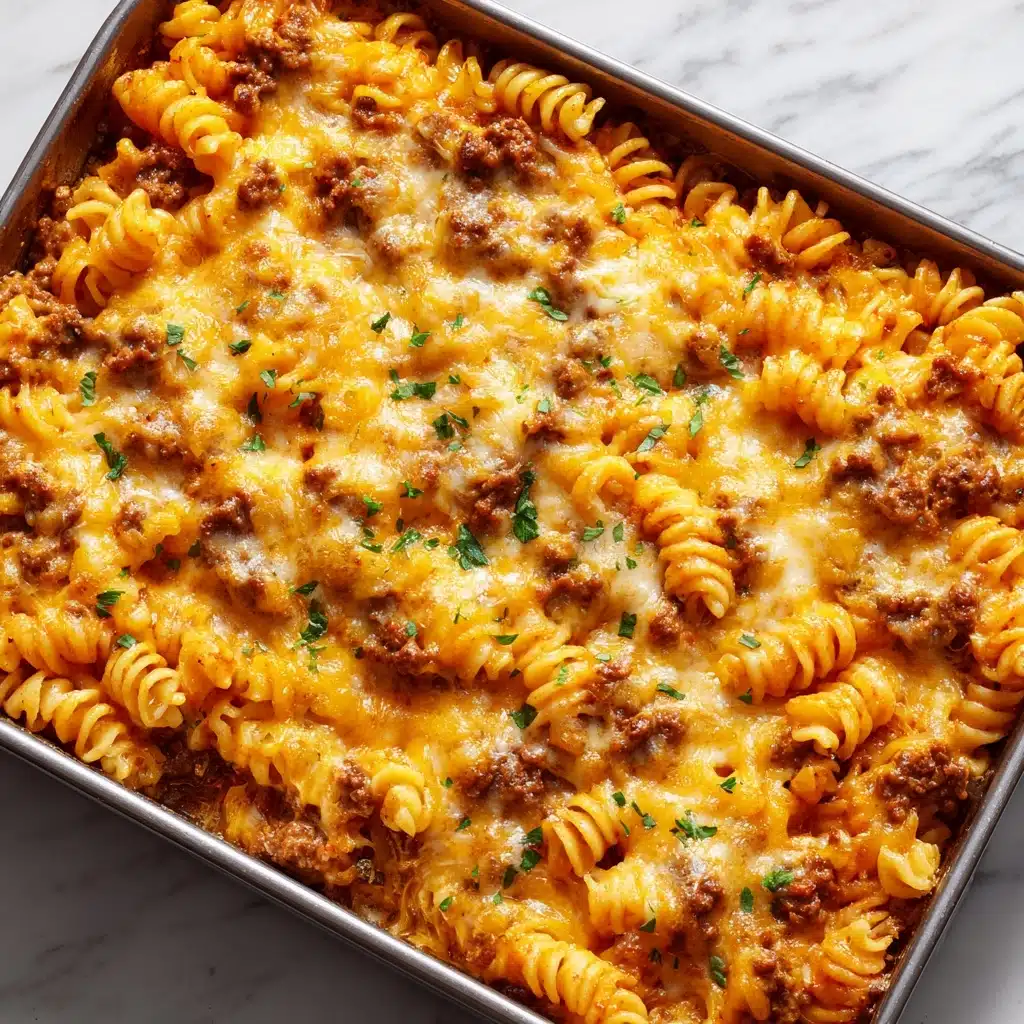 Loaded Cowboy Cheeseburger Casserole Recipe - Recipe Image