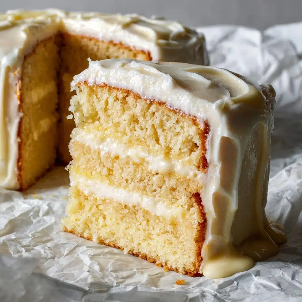 Vanilla Buttermilk Pound Cake with Cream Cheese Glaze Recipe - Recipe Image