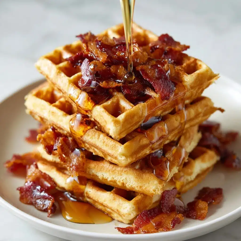 Cornbread Waffle Bites with Honey Butter Syrup Recipe