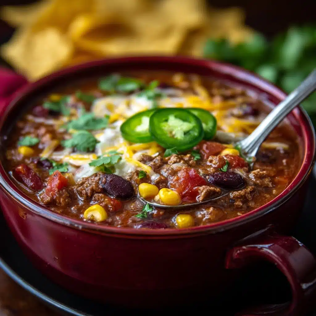 Cheesy Enchilada Chili Recipe - Recipe Image