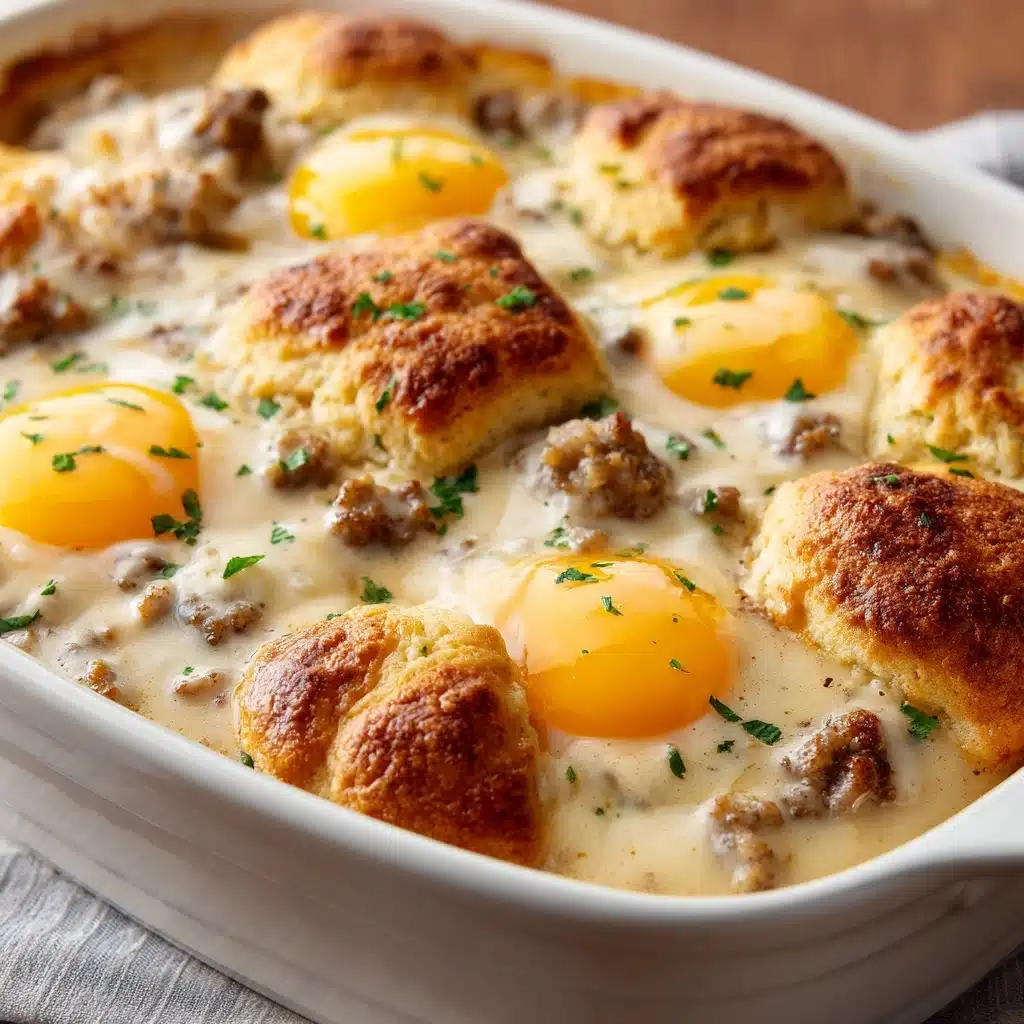 Biscuits and Gravy Breakfast Casserole Recipe