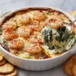 Cheesy and Creamy Shrimp & Crab Spinach Dip Recipe