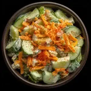 Cucumber Snack with Cheese and Savory Toppings Recipe