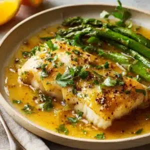 Baked Cod with Orange Beurre Blanc Recipe