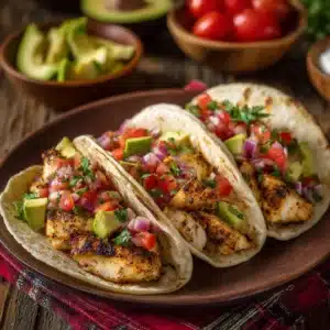 Grilled Chicken Tacos with Spiced Mayo and Avocado Salsa Recipe