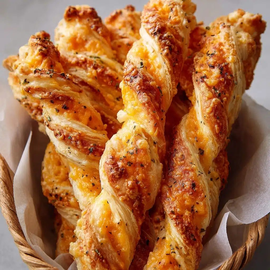 Puff Pastry Cheese Straws with White Cheddar and Black Pepper Recipe