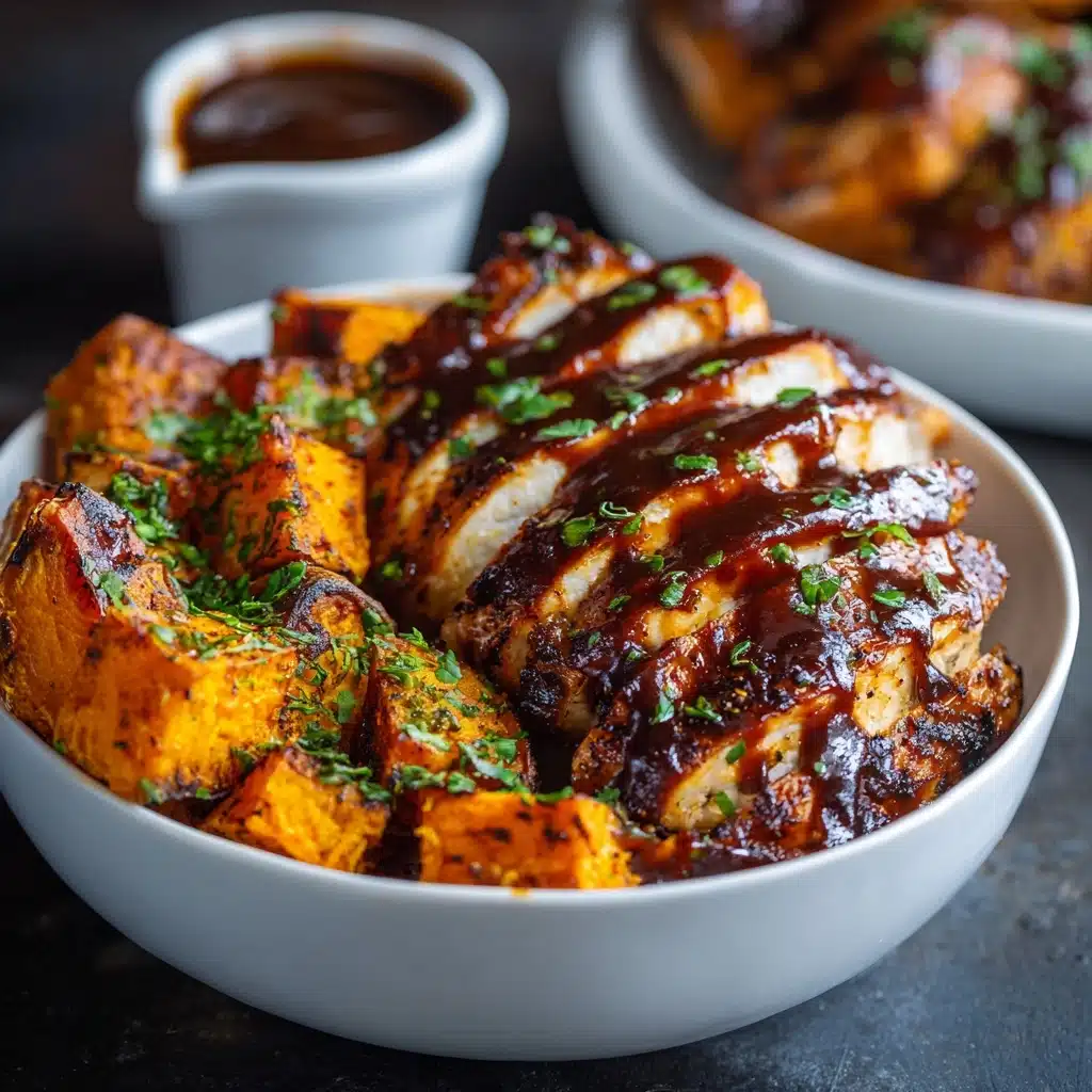 BBQ Chicken & Roasted Sweet Potato Bowls Recipe