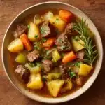 Pot Vegetable Soup with Stew Meat Recipe