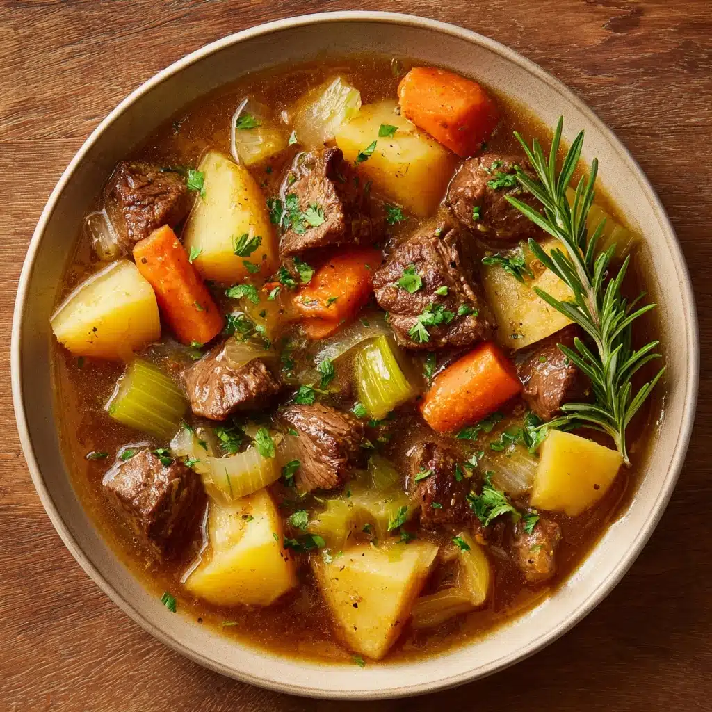 Pot Vegetable Soup with Stew Meat Recipe