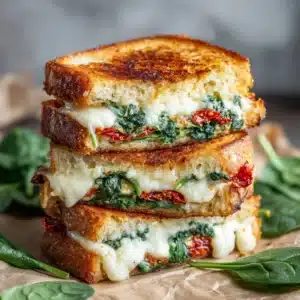 Feta Grilled Cheese Sandwich with Spinach Recipe
