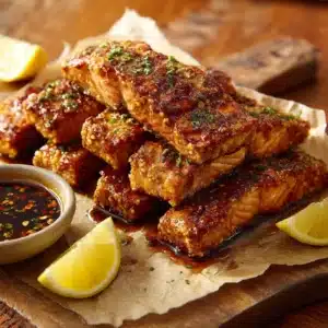 Crispy Hot Honey Salmon Tenders Recipe