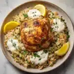 Air Fryer Greek Lemon Chicken and Rice Bake Recipe