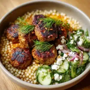 Herby Greek Chicken Meatballs Recipe