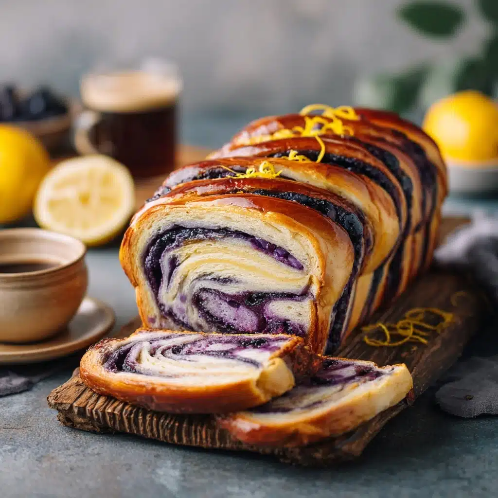 Blueberry Lemon Sourdough Babka Recipe - Recipe Image