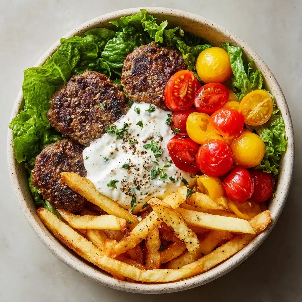 Burger Bowls with Caramelized Onion Aioli Recipe