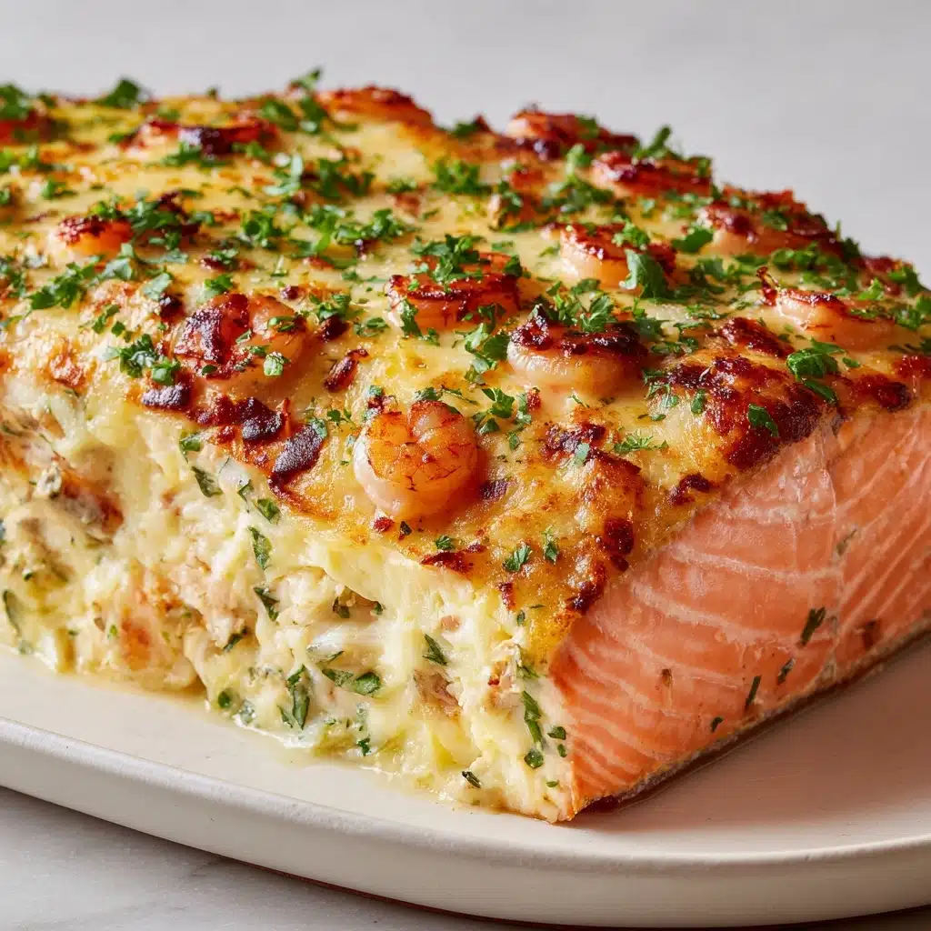 Crab & Shrimp Stuffed Salmon Recipe - Recipe Image