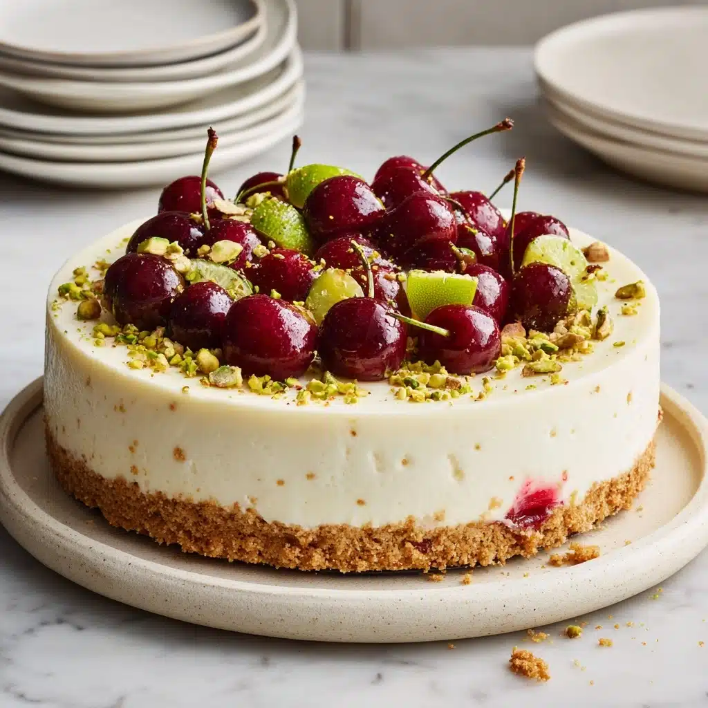 Lemon-Lime Cherry Pistachio Cheesecake Recipe
