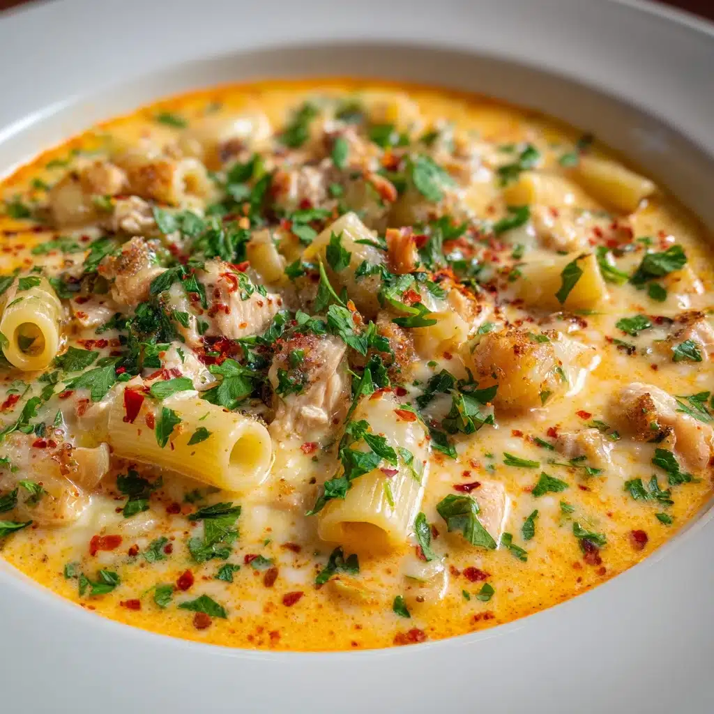Creamy Cajun Chicken Pasta Soup Recipe