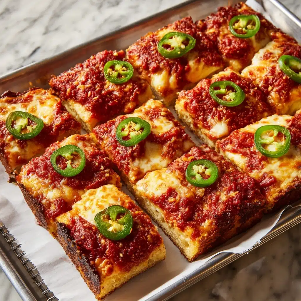Cheater’s Sicilian-Style Pizza with Jalapeños and Honey Recipe - Recipe Image