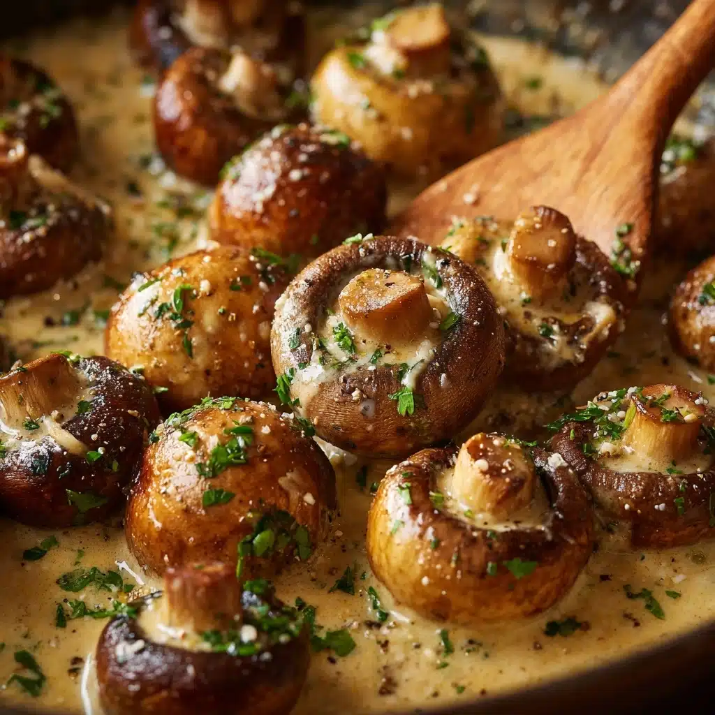 Creamy Garlic Parmesan Sautéed Mushrooms Recipe