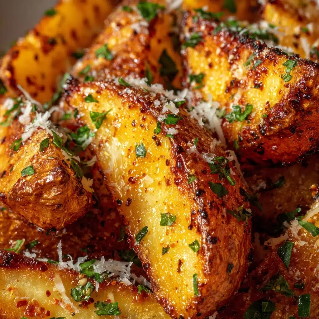 Parmesan and Garlic Baked Potato Wedges Recipe