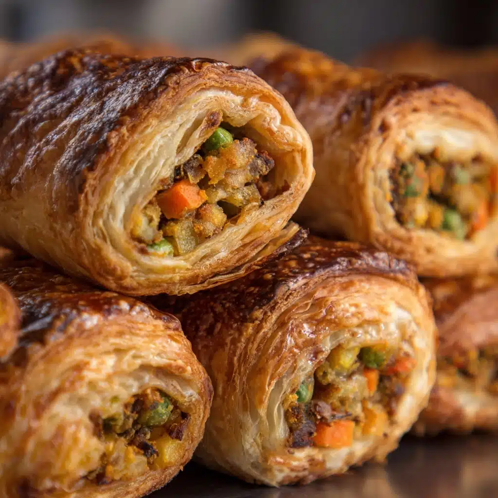 Cheesy Baked Vegetable Rolls Recipe - Recipe Image