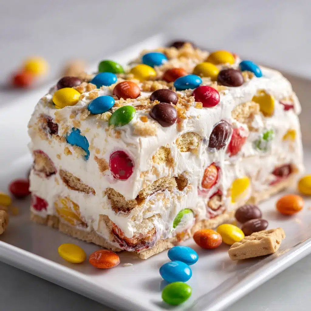 Easy M&M Ice Cream Sandwich Cake Fun Recipe