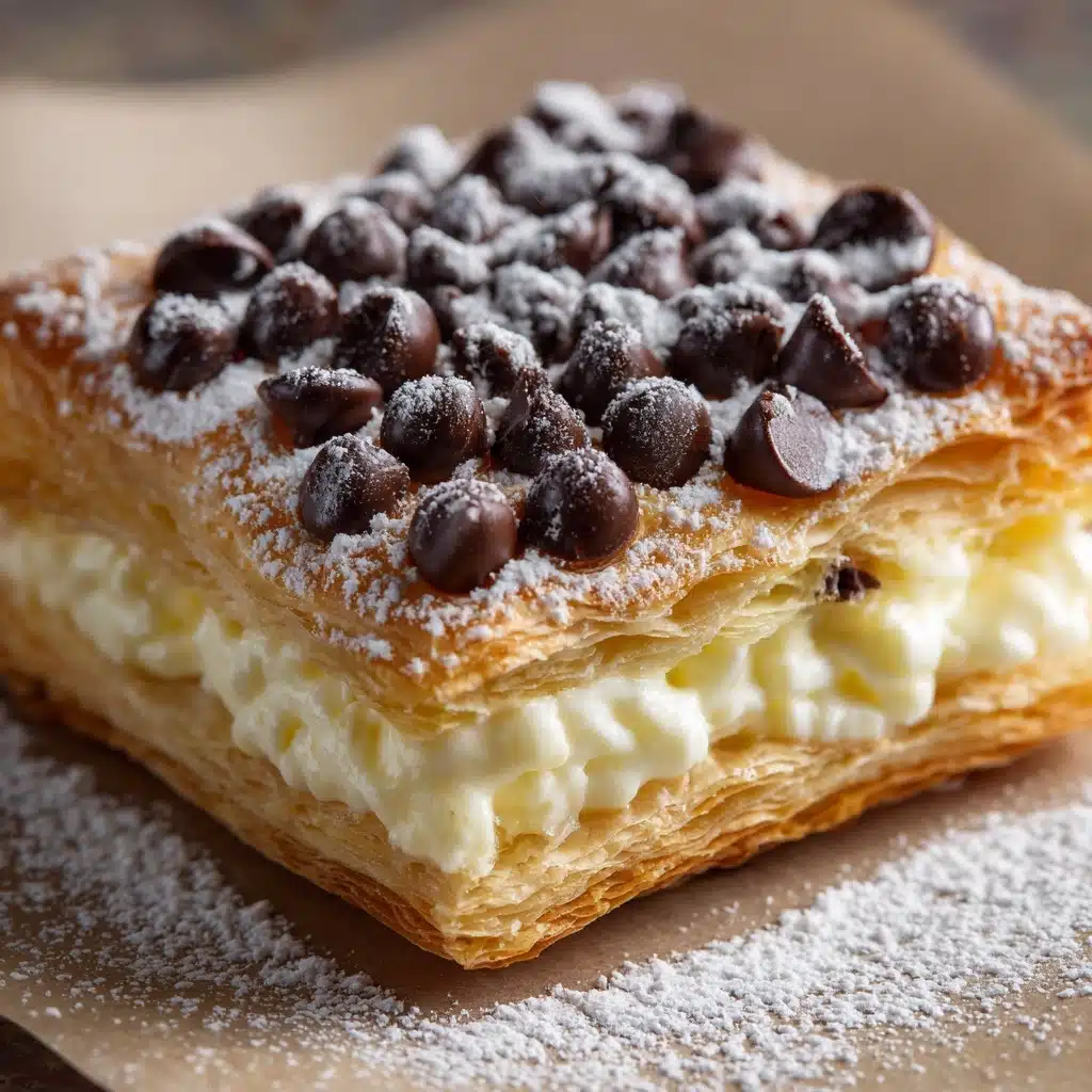 Ricotta Chocolate Chip Pastry Squares Recipe - Recipe Image