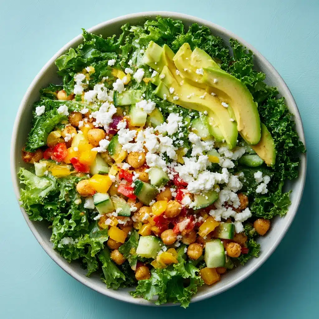 Chopped Salad with Chickpeas, Feta, and Avocado Recipe - Recipe Image