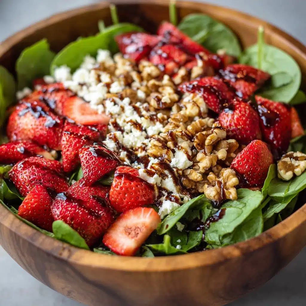Spinach Strawberry Salad with Feta Cheese Recipe - Recipe Image