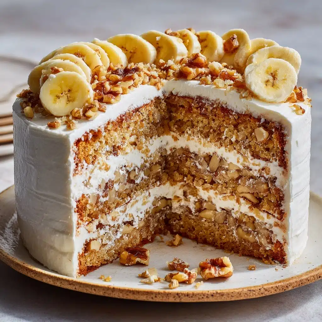 Heavenly Banana Walnut Cream Cake Recipe - Recipe Image