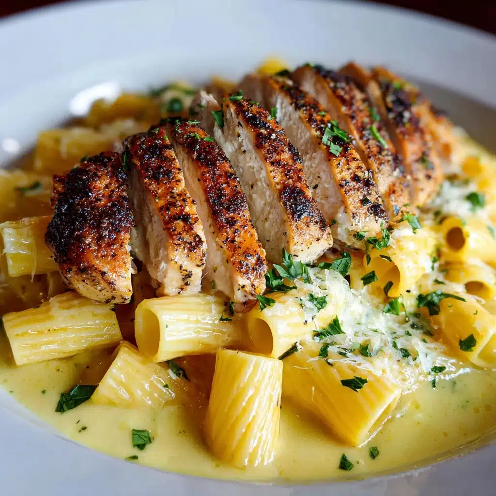 Garlic Parmesan Chicken with Creamy Rigatoni Pasta Recipe - Recipe Image