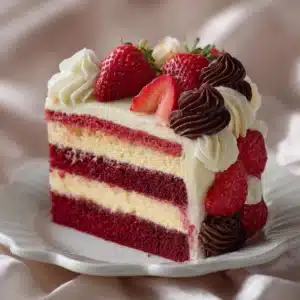 Red Velvet Strawberry Cheesecake Recipe