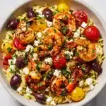 Greek Shrimp Orzo with Feta, Olives, and Tomatoes Recipe