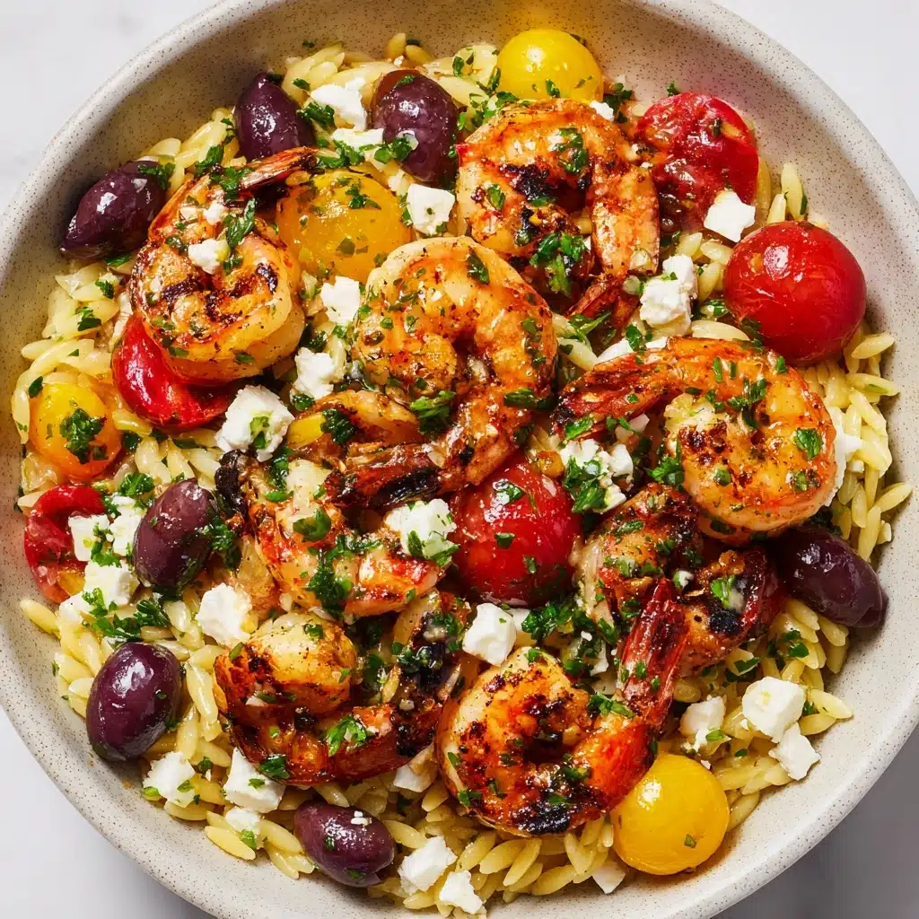 Greek Shrimp Orzo with Feta, Olives, and Tomatoes Recipe