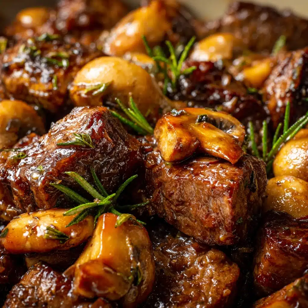 Creamy Crockpot Beef Tips & Mushrooms Recipe