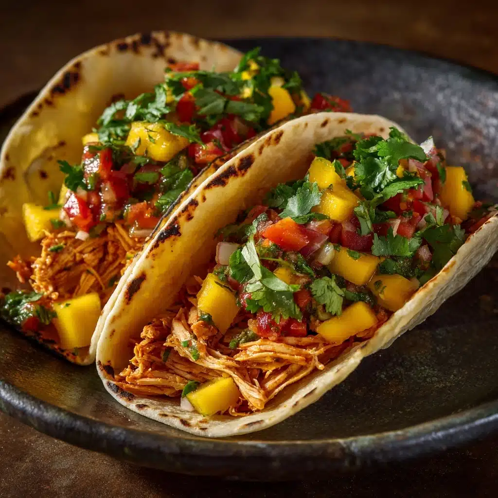 Cilantro-Lime Chicken Tacos with Peach Salsa Recipe - Recipe Image