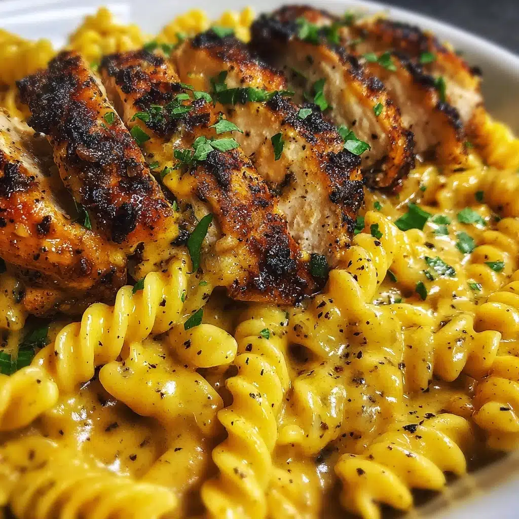 Creamy Garlic Butter Chicken & Rotini in Parmesan Sauce Recipe - Recipe Image