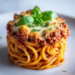 Bolognese Spaghetti Bake Muffin Cups Recipe