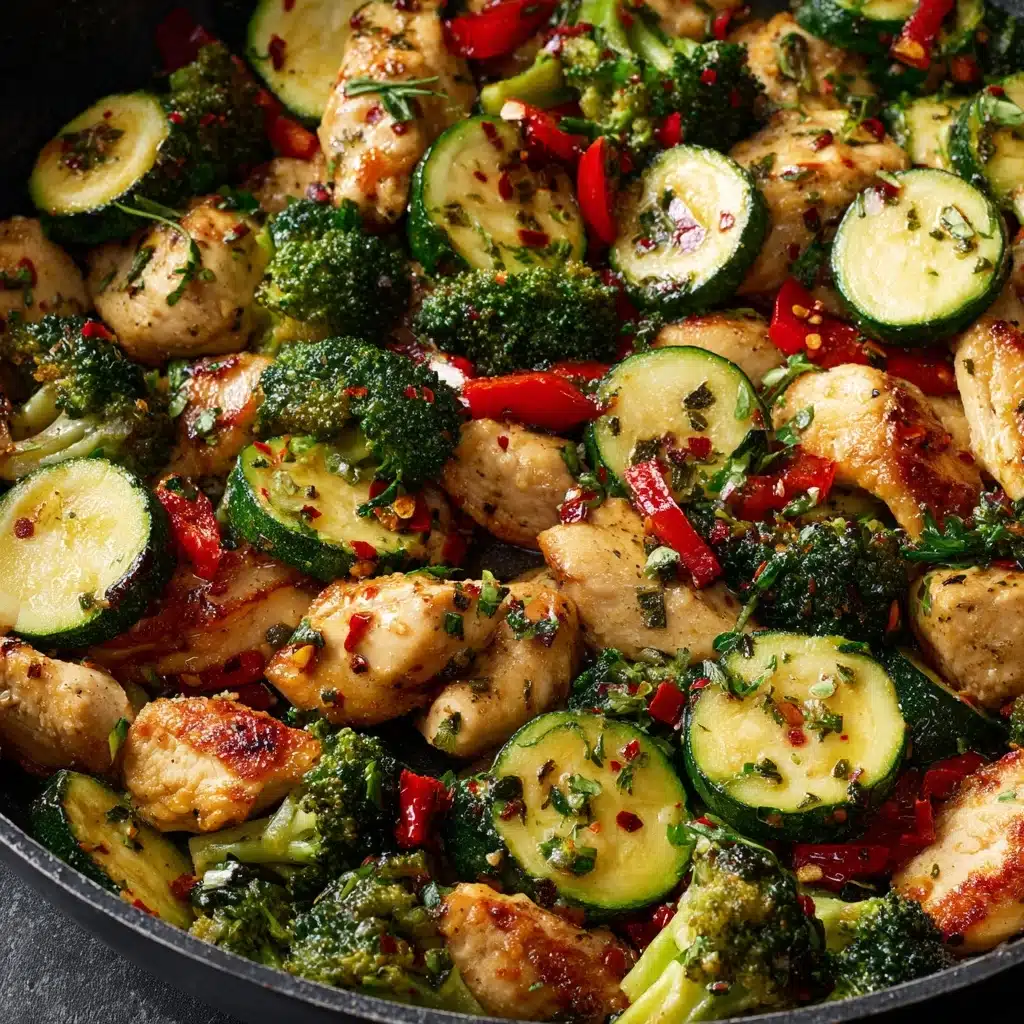 One Pot Chicken and Vegetables Skillet Recipe - Recipe Image